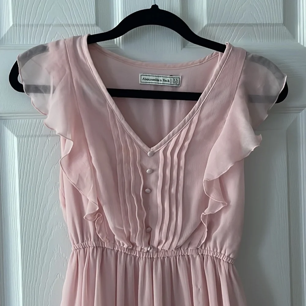 Abercrombie & Fitch pink chiffon dress XS - Picture 3 of 3